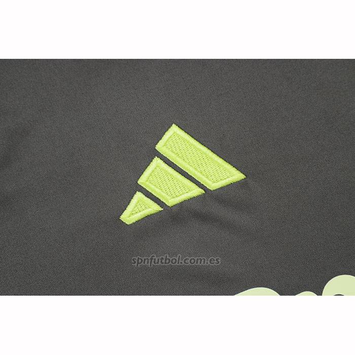 Chandal del Real Madrid Manga Corta 2025-2026 Gris Verde - Pantalon Corto
